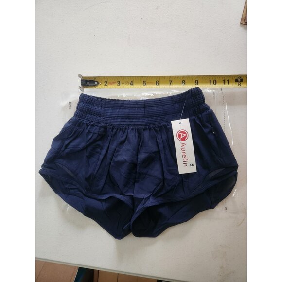 Girls' Lightweight Athletic Shorts: Active Sportswear with Zip Pocket Navy XS - Picture 8 of 8